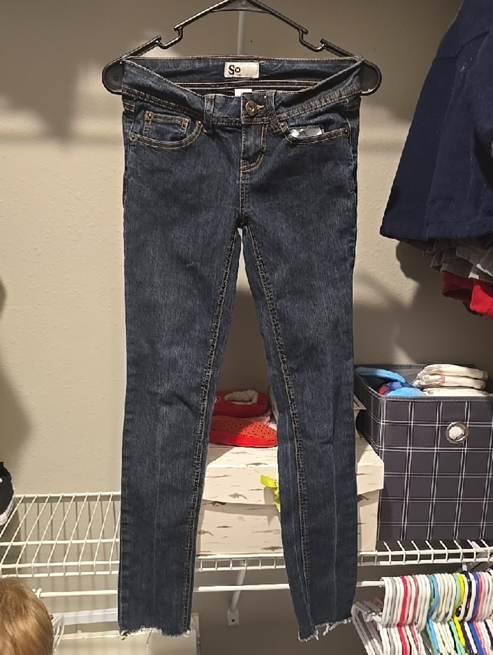 SO Women's Dark Blue Skinny Jeans